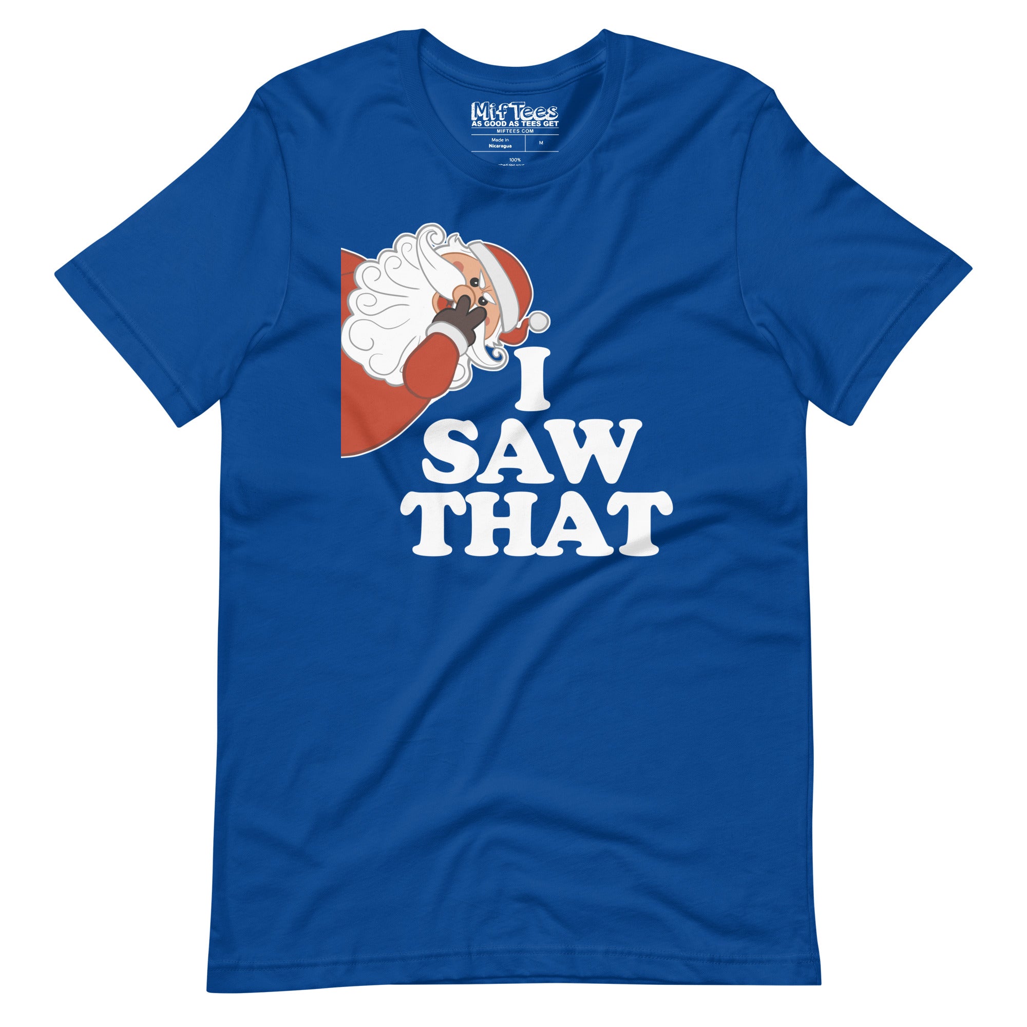 Angry Santa "I Saw That" t-shirt