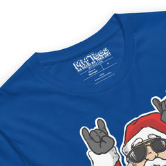 Metal Christmas Sleigher Santa t-shirt