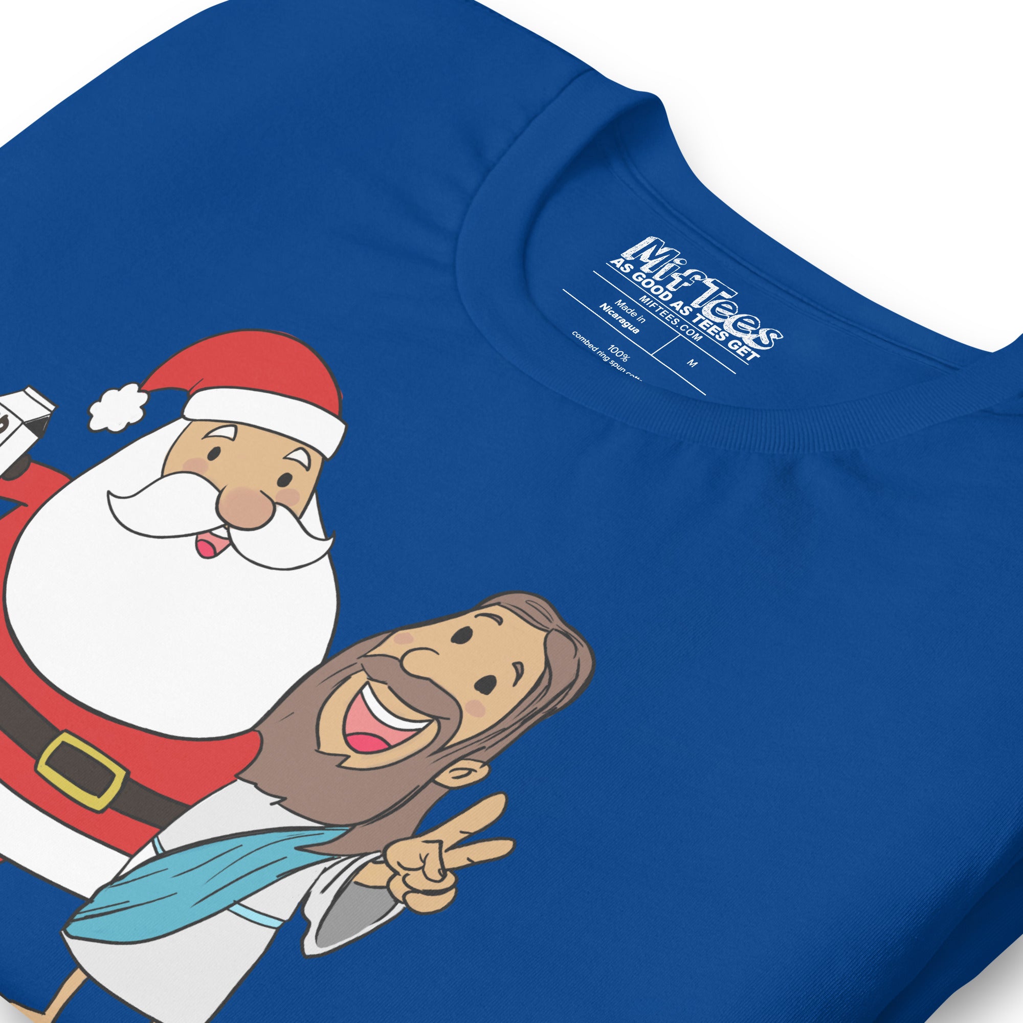 Santa Claus and Jesus Best Friends t-shirt