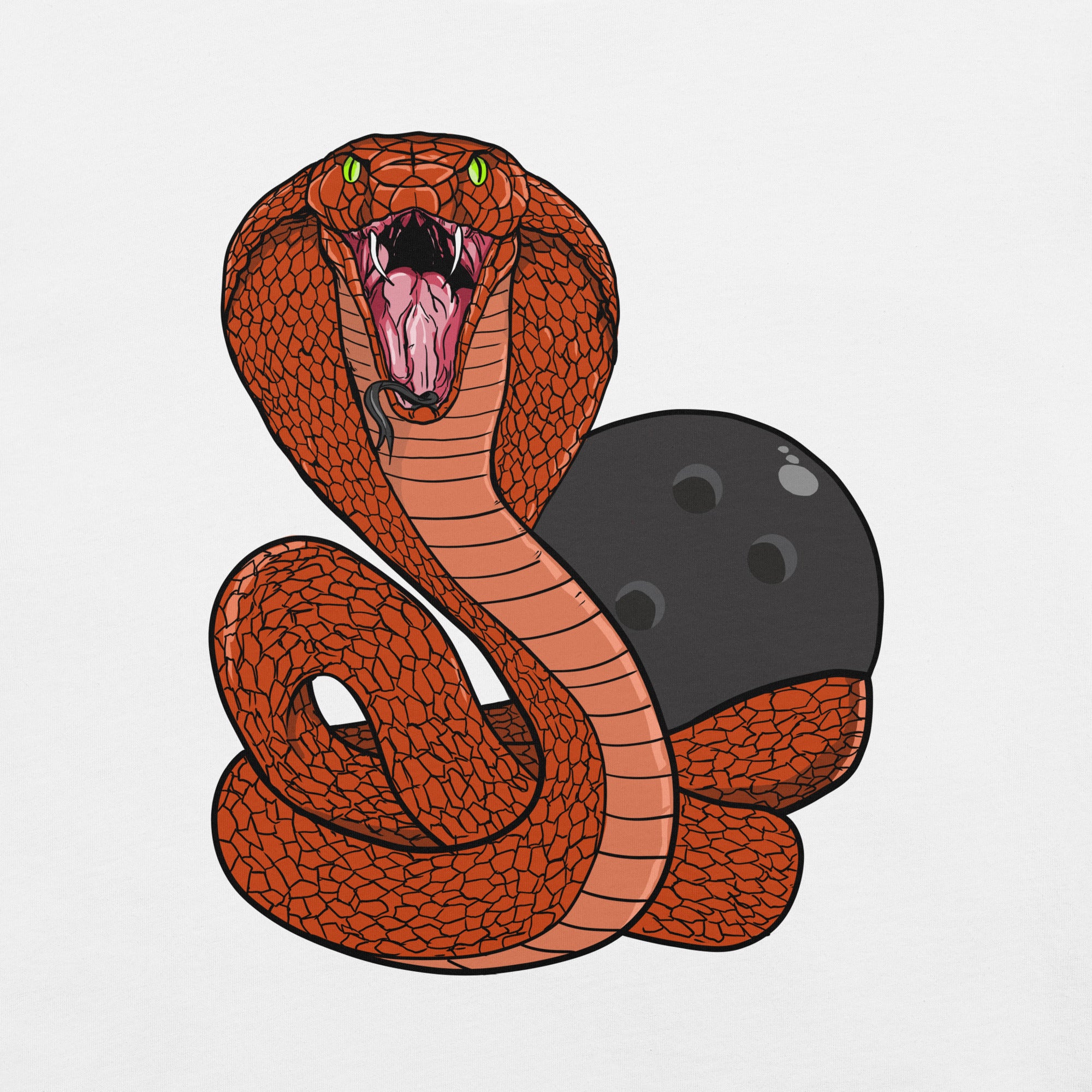 Snake with Bowling Ball t-shirt