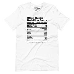 Black Queen Nutrition Facts t-shirt