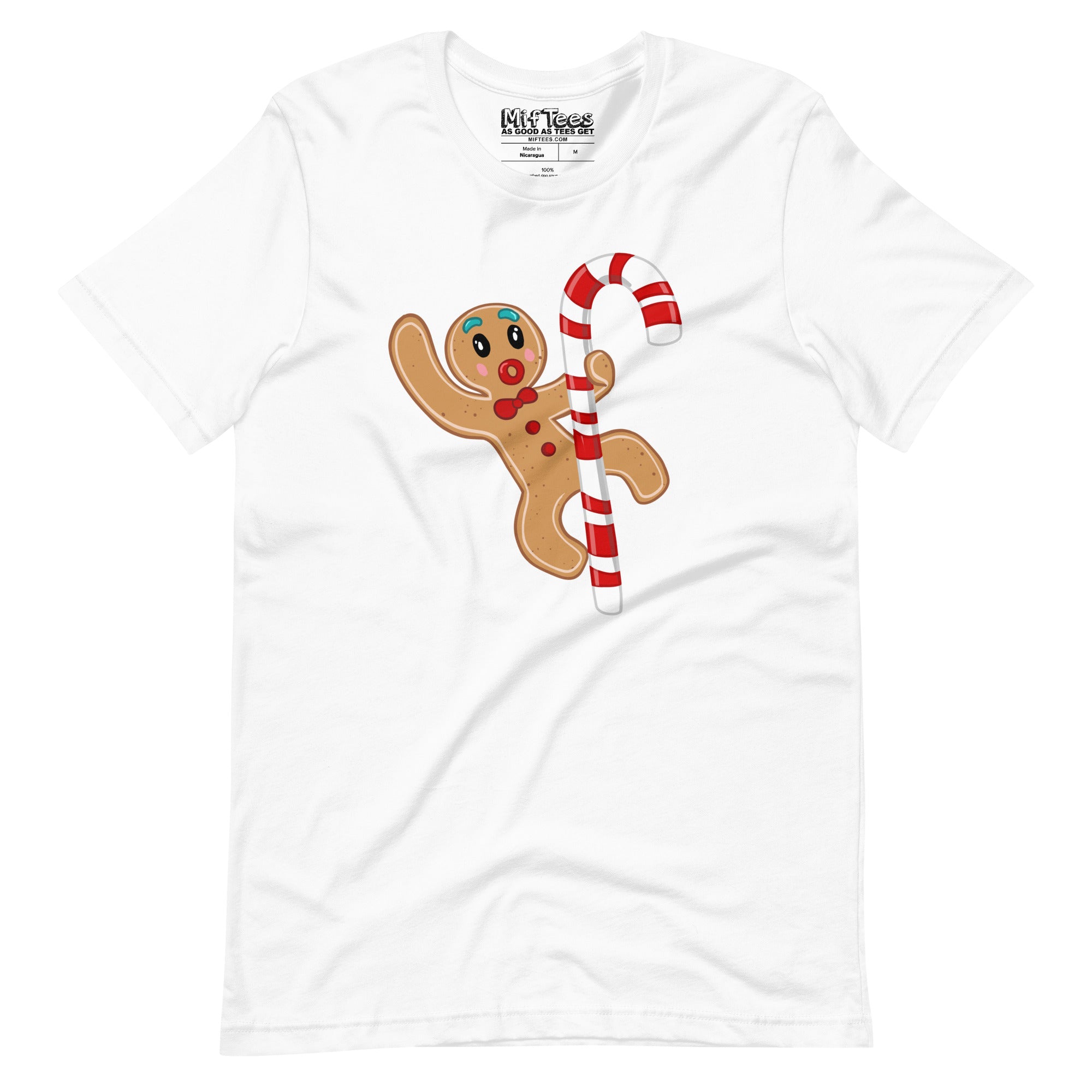 Candy Cane Pole-Dancing Gingerbread Man t-shirt