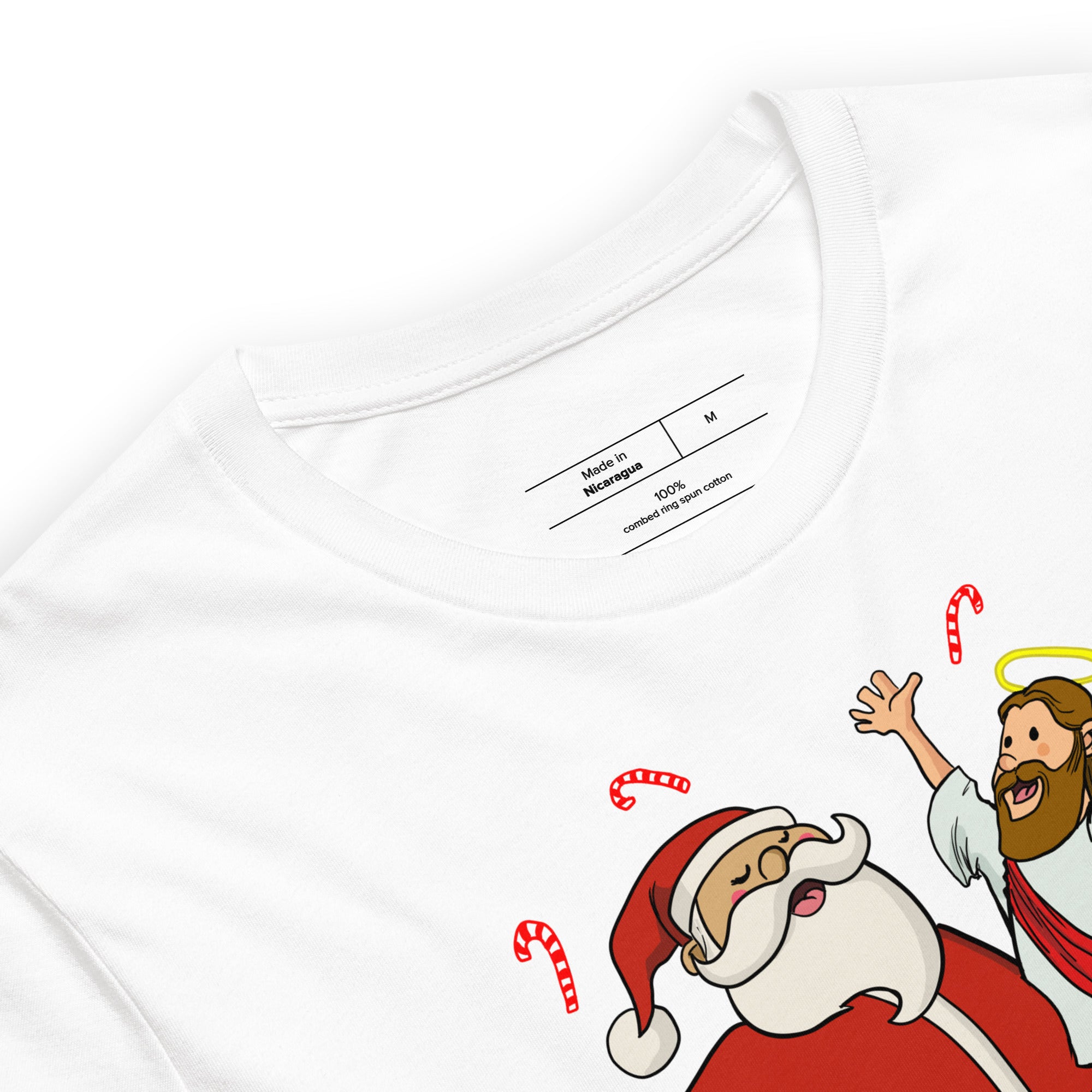 funny Jesus and Santa Best Friends t-shirt