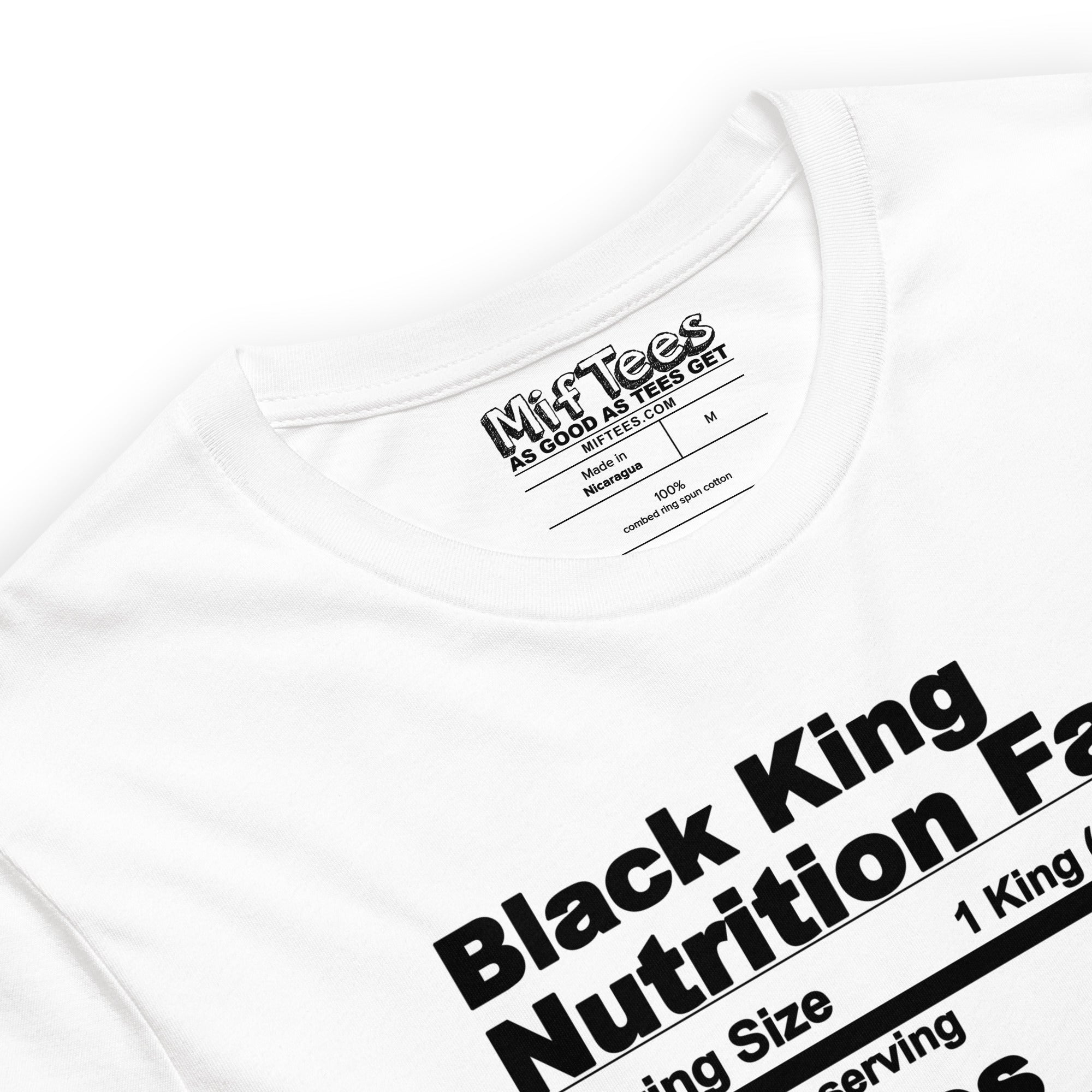 Black King Nutrition Facts t-shirt