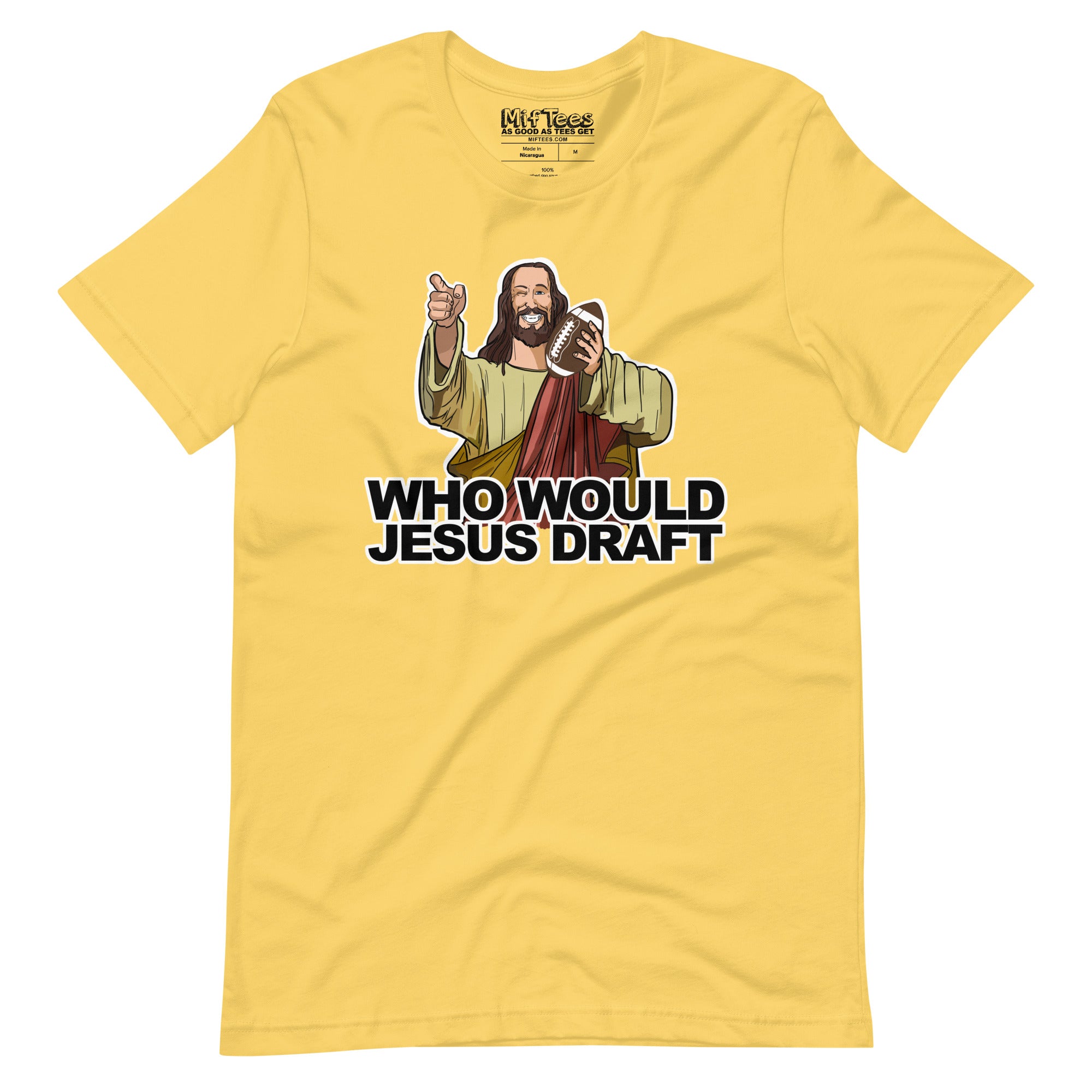 Fantasy Football Cartoon Who Would Jesus Draft t-shirt