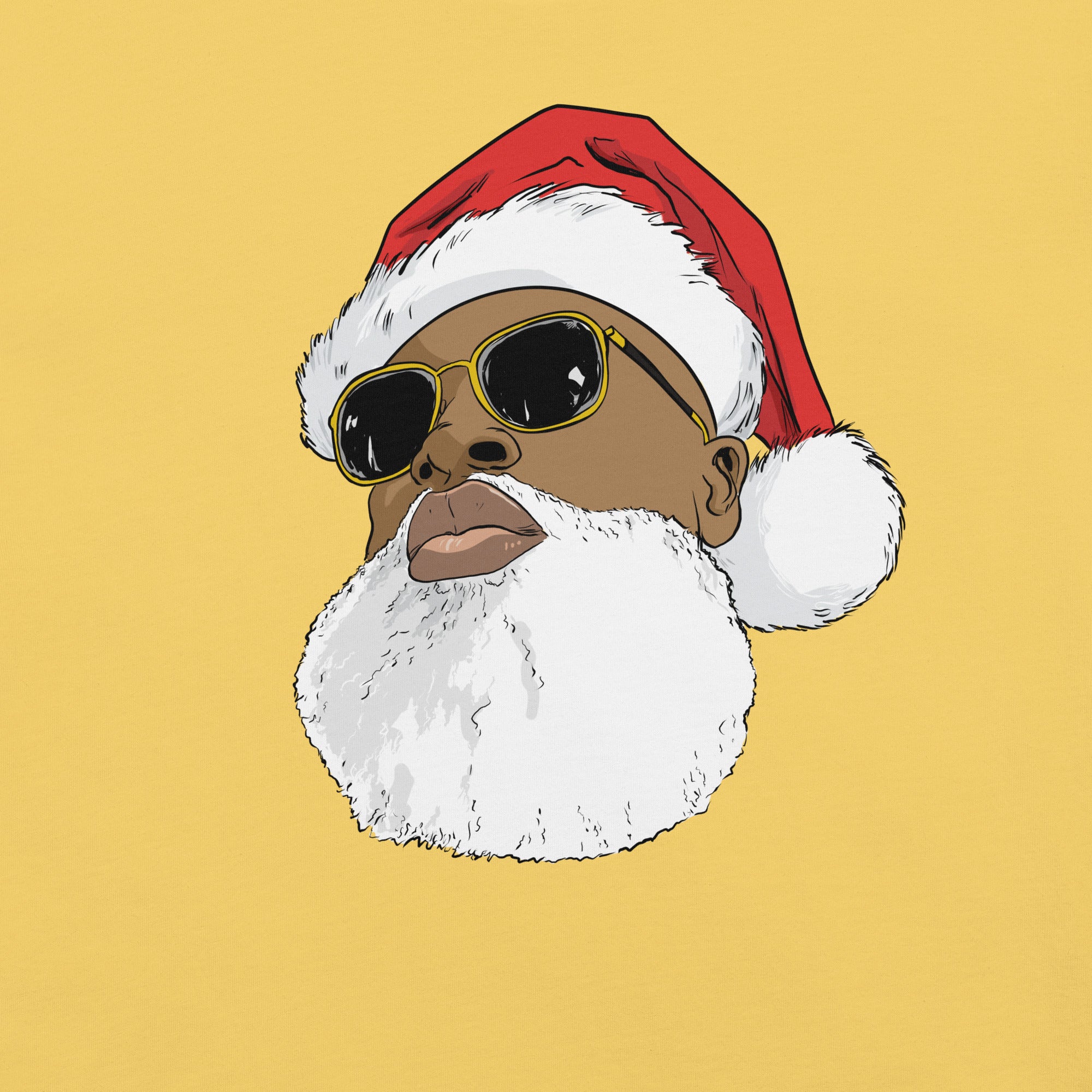 Black Santa Claus with Sunglasses t-shirt