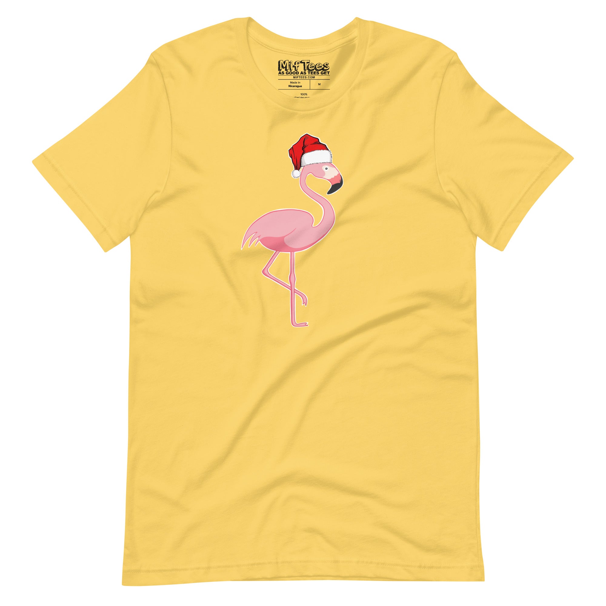 Pink Flamingo with Santa Hat t-shirt