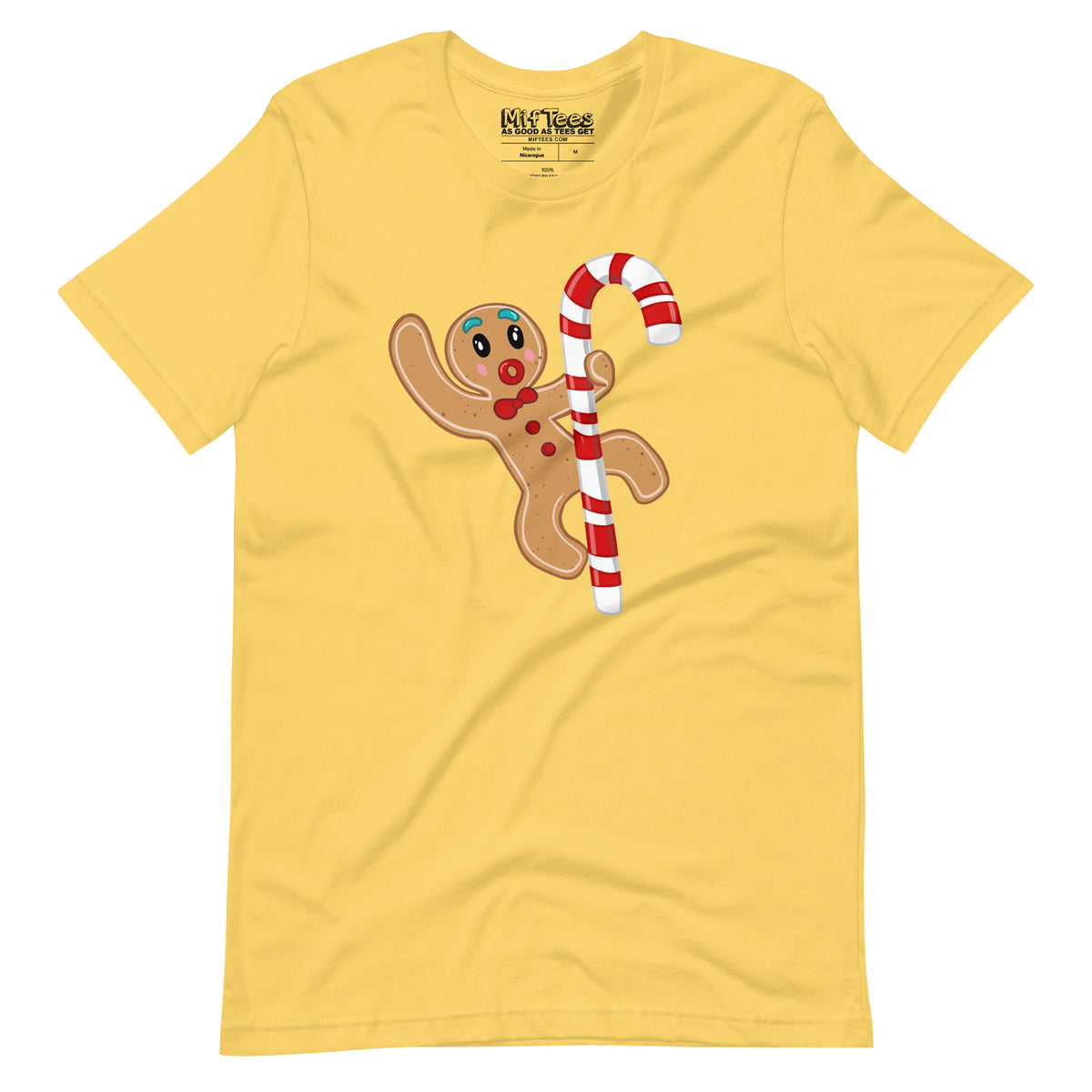 Candy Cane Pole-Dancing Gingerbread Man t-shirt