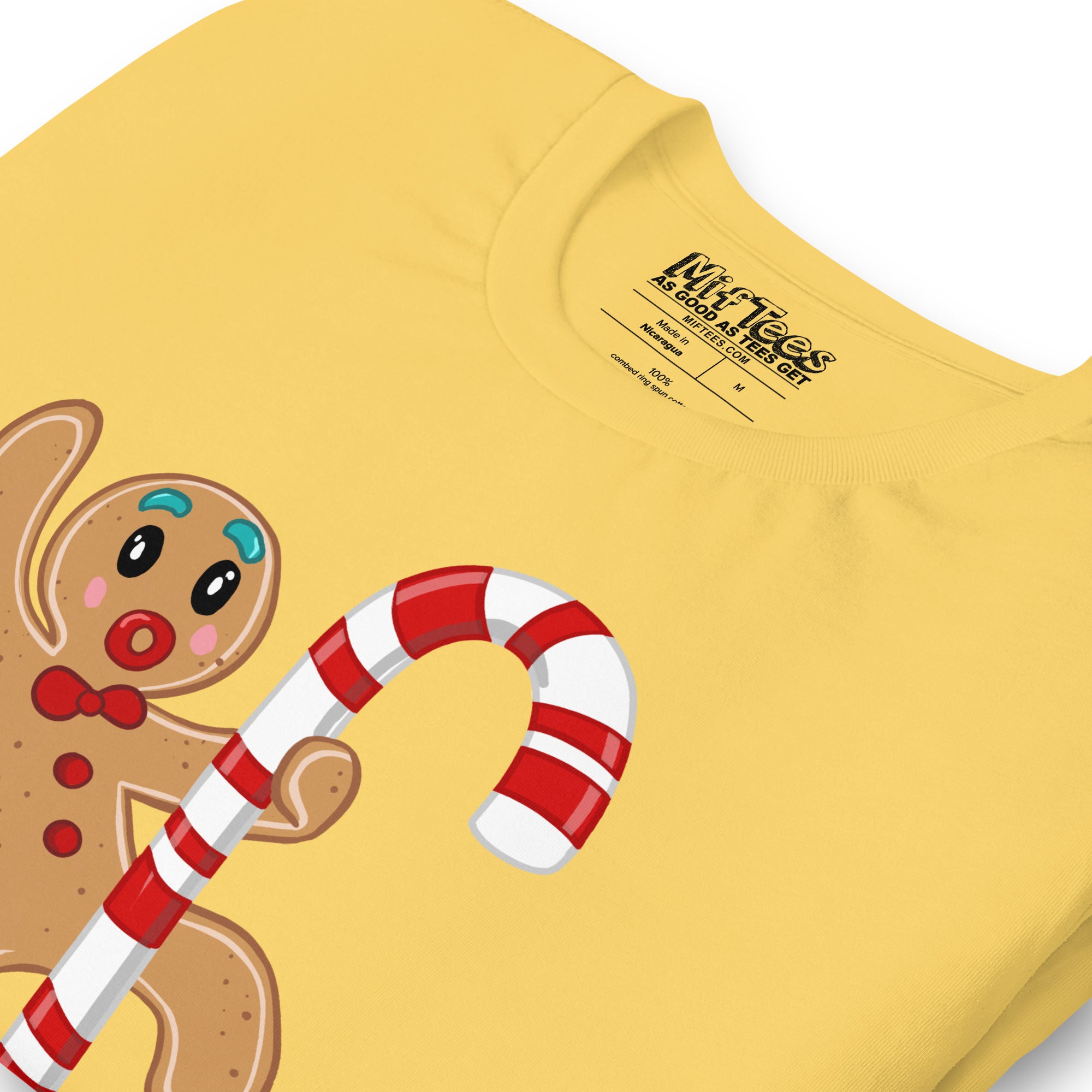 Candy Cane Pole-Dancing Gingerbread Man t-shirt