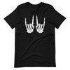 Skeleton Hand Horns Metal funny Halloween Skeleton Rocker T-Shirt