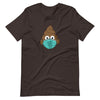 Poop emoji with facemask funny Quarantine poop emoji T-Shirt